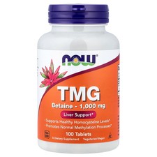 Now Foods TMG 1 000 mg 100 Tablets GMP Quality Assured, Vegan, Vegetarian