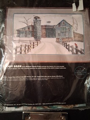 Vintage, ''Snowy Barn'', 20x12, 1987, USA