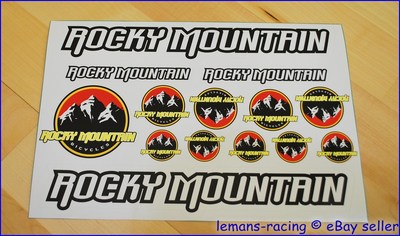 Rocky Mountain Bike Cycle Frame Decals Stickers Kit MTB Super!