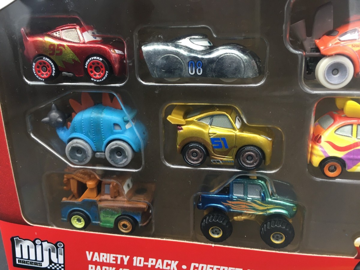 Disney Pixar Cars Mini Racers 10 Pack Mato Metallic Lightning Ivy