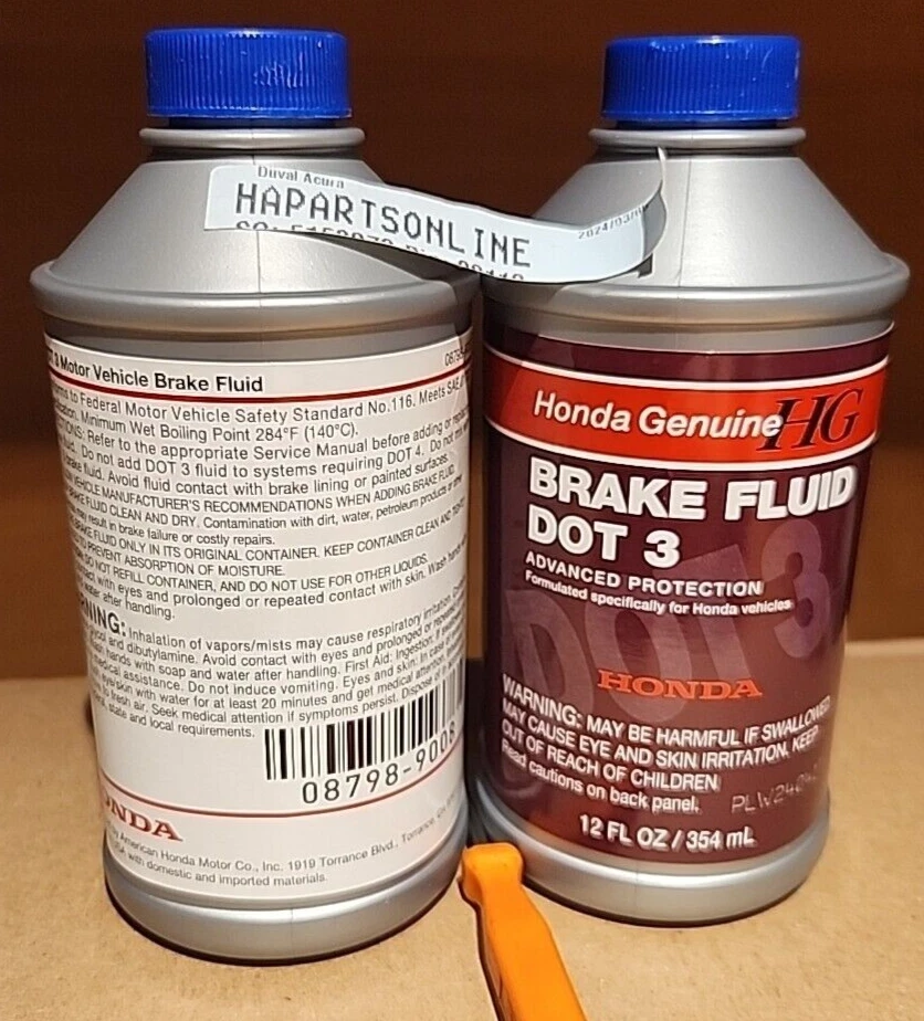 2 x Botellas Honda Genuino OEM Líquido de Frenos PUNTO 3 SELLADO 12oz NUEVO Foto 2 de 2