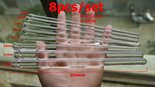 Dilatador estiramiento sonidos uretra tapón pene U-retral para principiantes de vidrio 8 piezas - Imagen 8 de 12
