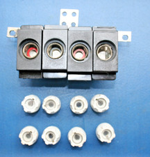 4-krotna podstawa bezpiecznika, dolna część ceramiczna, element zabezpieczający, + 4 szt. nasadki