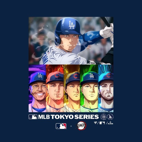 PSL MLB Shohei Otani x Demon slayer Collab T shirt Tokyo Series 2 Types L Size - Picture 6 of 7