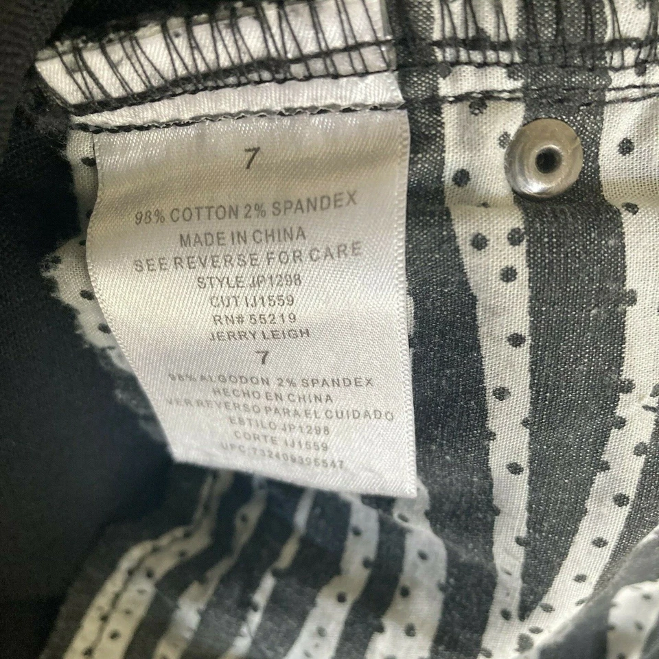 Abbey Dawn Avril Levine Jeans Womens Size 7 Juniors Black Stretch Jerry Leigh - Image 4 of 4