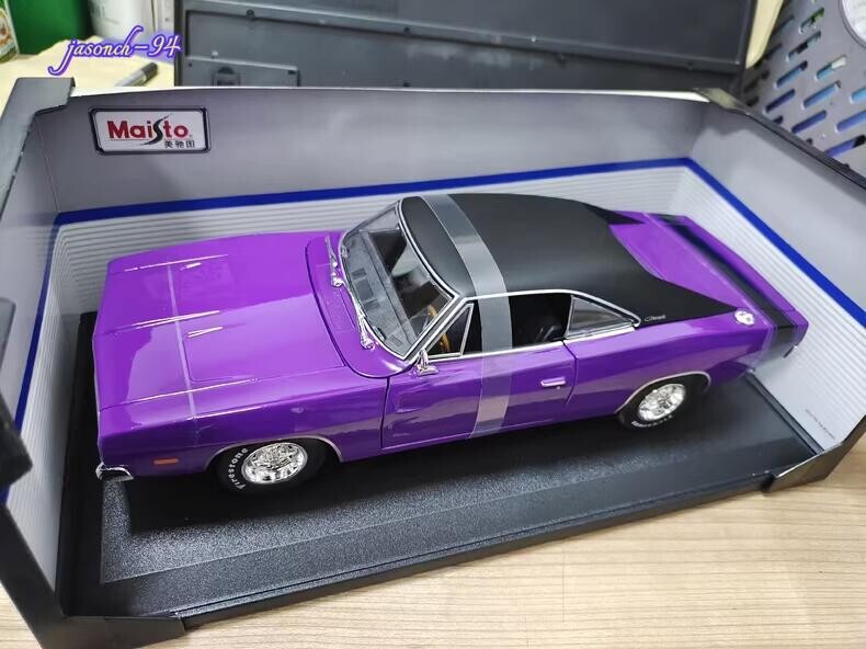 1/18 ダッジチャージャーR/T Dodge Charger R/T 1969 1969 Dodge Charger R/T Purple Matt Black Top 1/18 | eBay