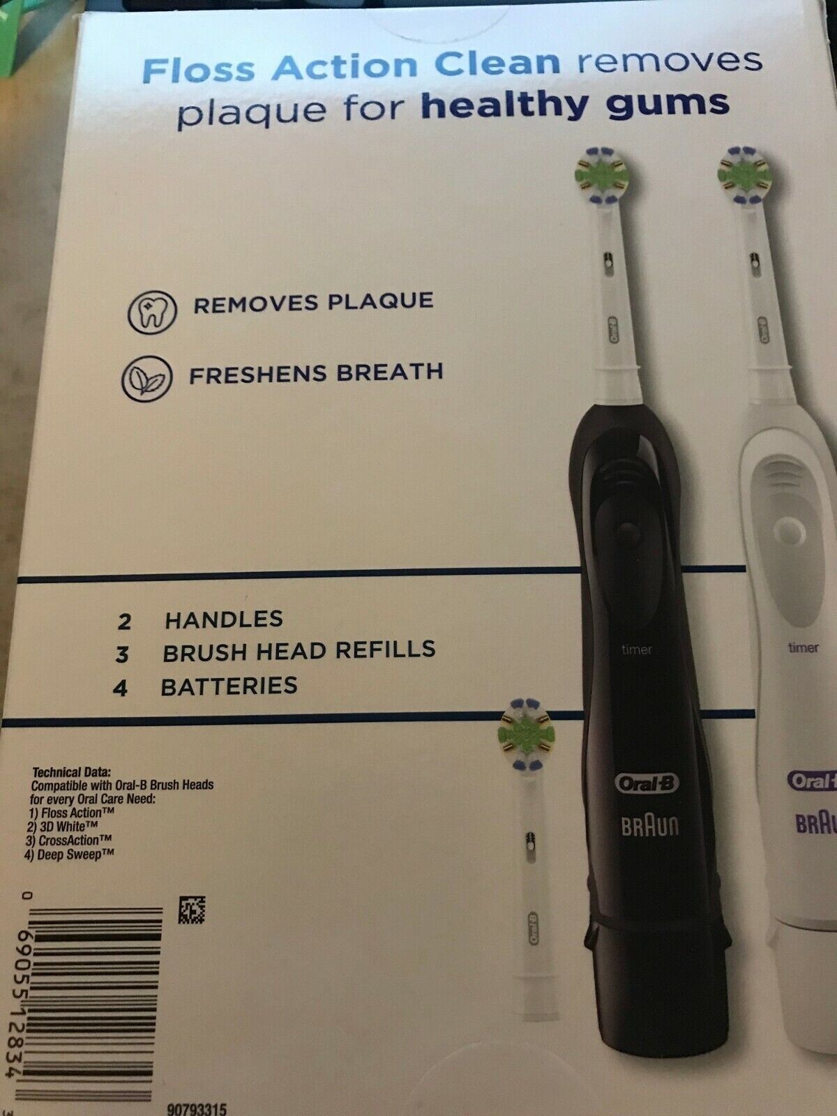 OralB Pro Advantage Battery Powered Toothbrush, 2 pk eBay