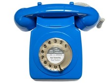 Vintage 1970s Retro GPO 746 Dial Telephone - Azure Blue - Fully Refurbished