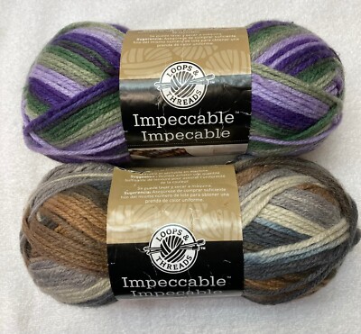 New Loops & Threads Impeccable Multicolor 3.5  oz Skeins Yarn You Pick Color