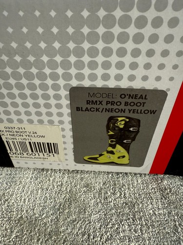 Oneal RMX Pro Motocross MX boots Yellow EU 45 (INC VAT) - Picture 7 of 8