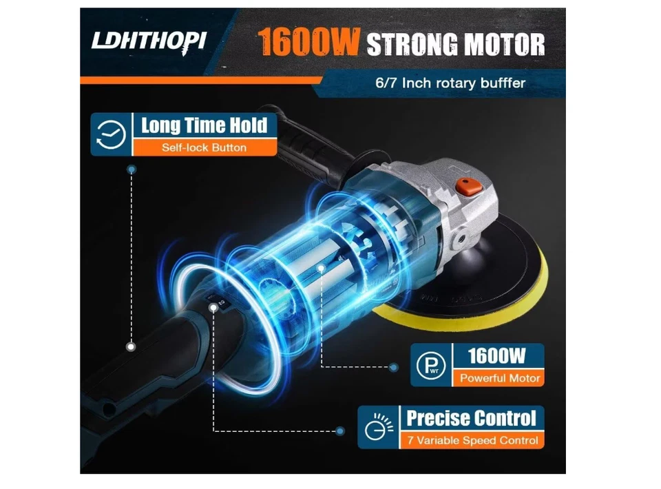 Набор Pulidora Makita Lijadora Pulidoras Para Autos-Y Mas Pulidor De Carros НОВЫЙ - Изображение 4 из 4