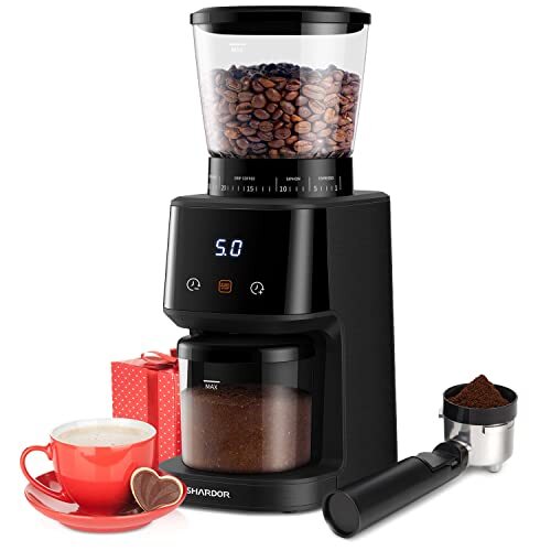SHARDOR Conical Burr Coffee Grinder Electric, 31 Precise Grind Settings