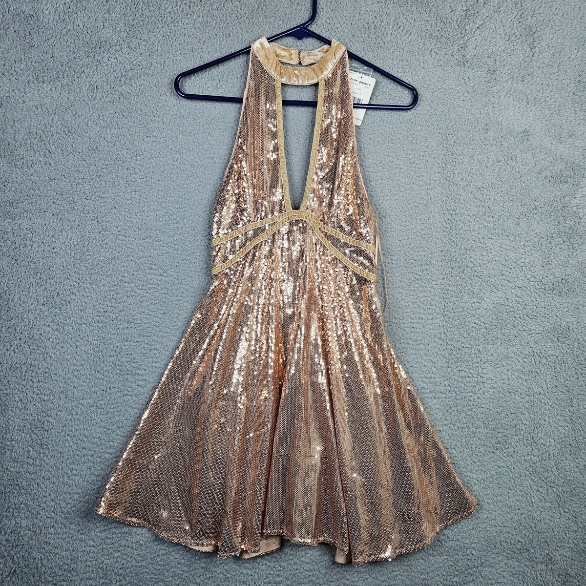 princess polly baby blue dress Unique Rose Gold Long Metallic Sequin Bridesmaid Dresses Backless Open Back  For Formal #S7CK406