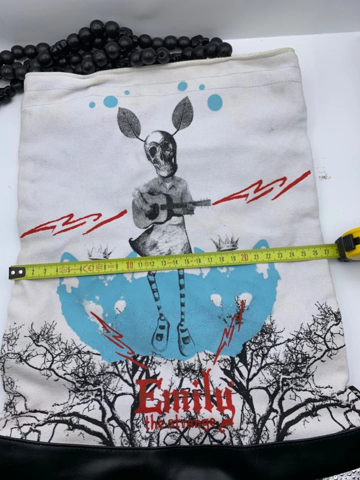 Emily The Strange Medium Tote Bag Black Gothic Alternative Handbag - Image 2 of 4