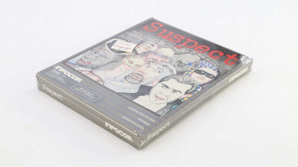Suspect IBM PC, PC Jr, XT, AT Infocom Game Big Box 5.25 Floppy NEW SEALED - Image 4 of 4