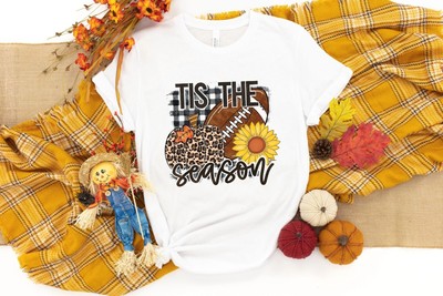 Tis The Season Shirt, Fall Pumpkin Shirt, Football Shirts for Women, Cute Pumpki