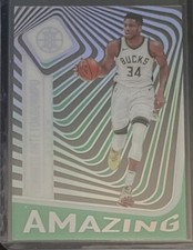 Giannis Antetokounmpo 2020-21 Panini Illusions Amazing Emerald Green #19