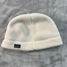 Patagonia Beanie Kids XL 6-10 Yrs White Fleece STY 65937F9 - Made in USA