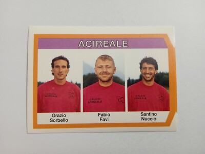 FIGURINE FOOTBALL FLASH 94 ACIREALE SORBELLO/FAVI/NUCCIO n 324 WITH VELINA