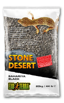 Exo Terra - Bahariya schwarz - 20Kg Stone Desert lehmhaltiger Bodengrund