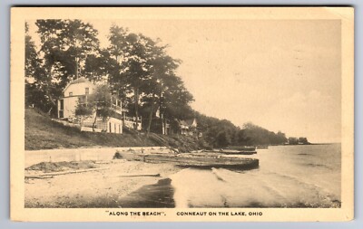 C.1920 CONNEAUT, OH OHIO, ON THE LAKE, BEACH, ASHTABULA CTY, HAINES Postcard P48