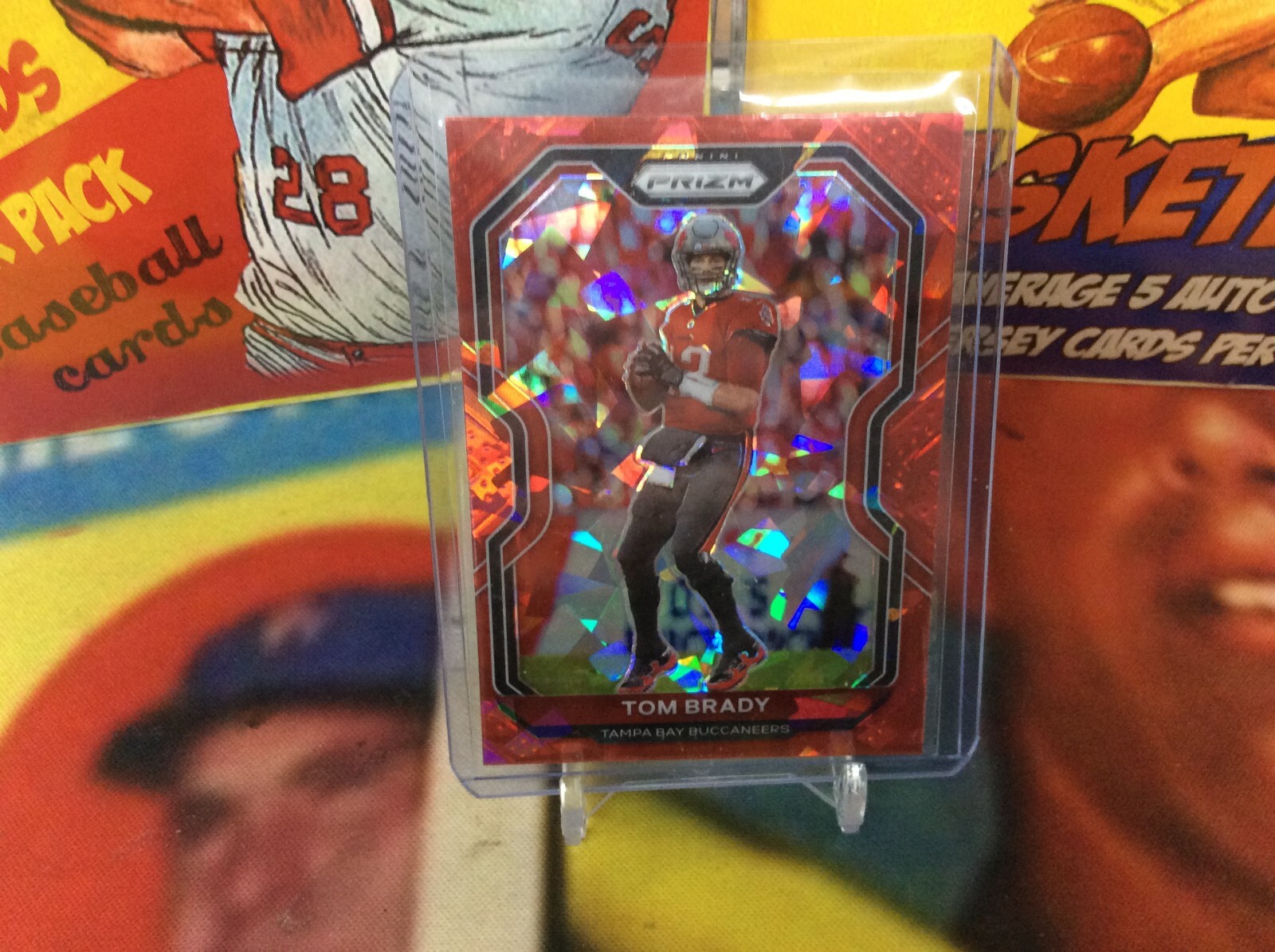 Tom Brady 2020 Panini Prizm Red Cracked Ice #255 SP