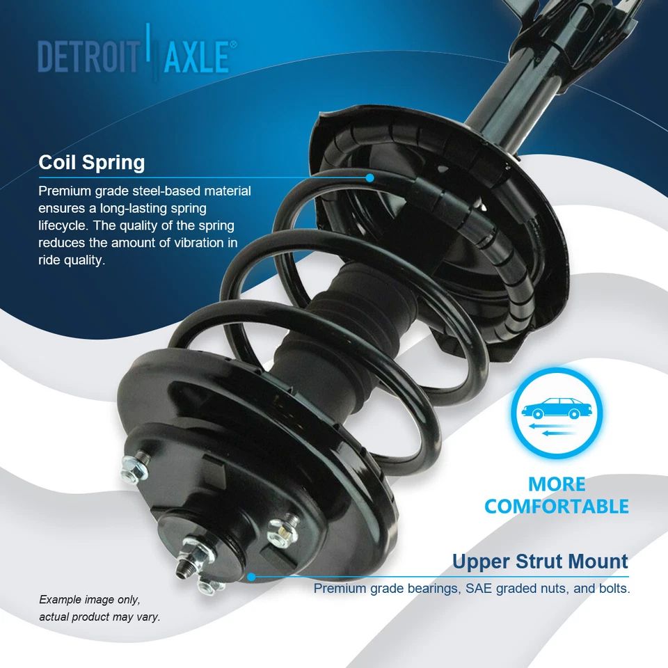 Front Struts w/ Coil Springs Sway Bars Tie Rods Kit for 2003 2004 2005 Acura MDX - Image 3 of 4