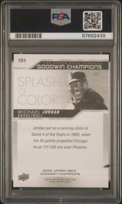 2023 Upper Deck Goodwin Champions Michael Jordan Splash Of Color