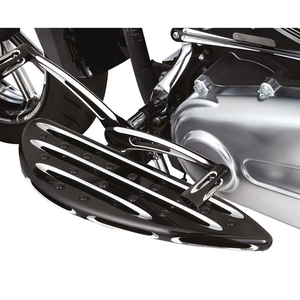 CNC Driver Stretched Floorboards Foot Boards For Harley Electra Glide Dyna FLH - Image 3 of 4