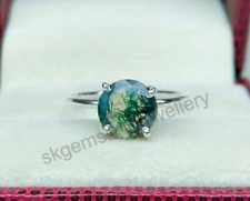 Moss Agate Ring 925 Sterling Silver Ring Gemstone Ring Fine Ring All Size