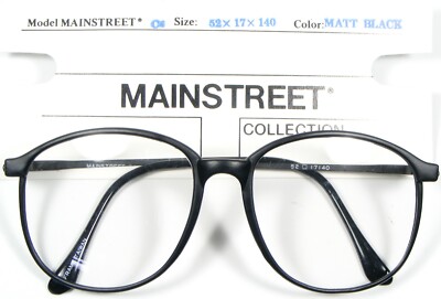 NEW MAINSTREET C4 MATT BLACK EYEGLASSES GLASSES PLASTIC FRAME 52-17-140mm