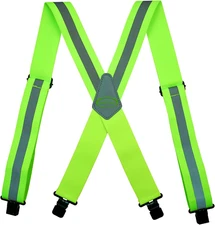 Reflective Safety Suspenders  Work Suspenders with Hi Viz Reflective Strip Hold 