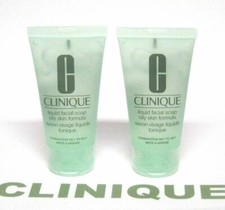 2 x CLINIQUE LIQUID FACIAL SOAP OILY SKIN COMBINATION 1 OZ NEW