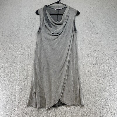 Cut Loose Tank Dress Womens Medium Cowl Neck Textured Sleeveless Wrap  Grunge | eBay
