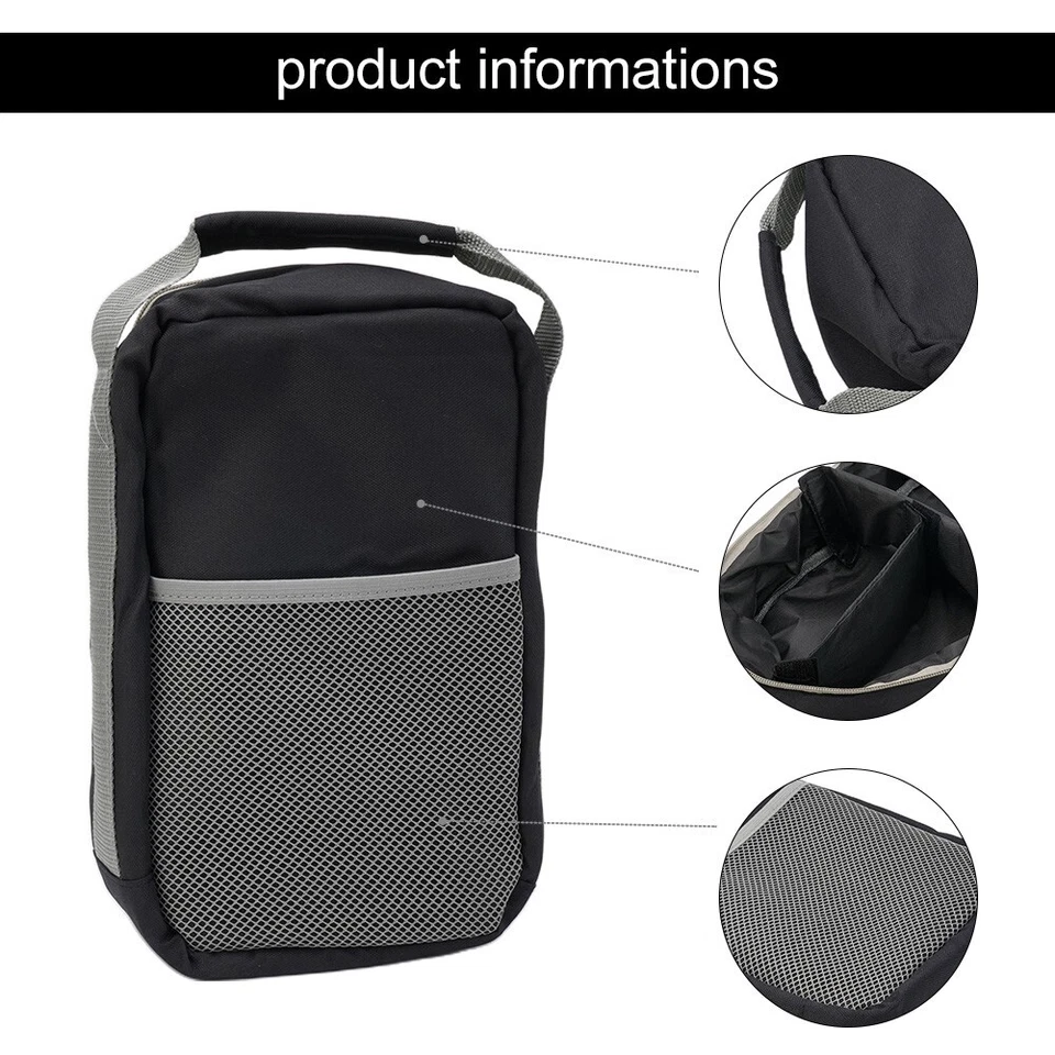 Aufbewahrungstasche Picknick Reisetaschen Schwarz Tasche Topf Carry 28*17*10cm - Bild 3 von 4