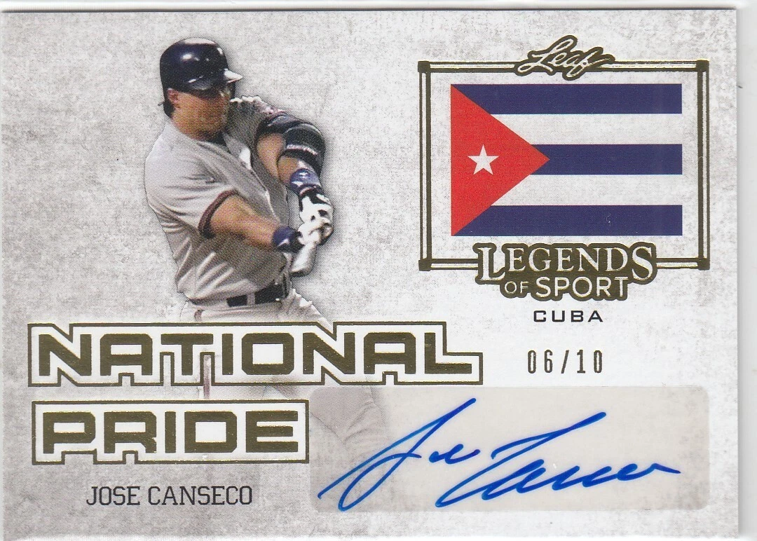 Leaf Jose Canseco Baseball Original Autographed Sports Trading