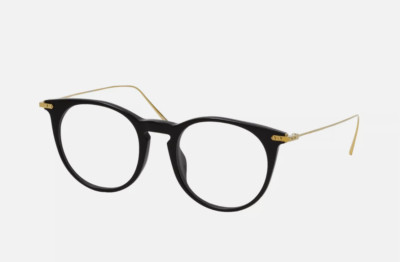 Brand New Linda Farrow Eyeglass Frames Ellis LF/54/C1 Black/Gold 52mm
