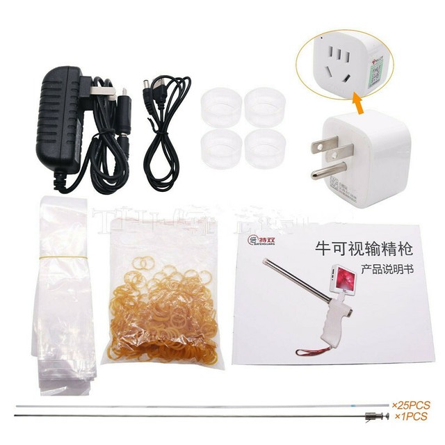 Swine Artificial Insemination AI Spiral Breeding Rod Inserts w/ Handle