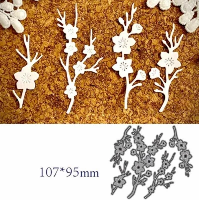 Flower Branches Metal Cutting Dies Scrapbooking Album Embossing Paper Card Craft