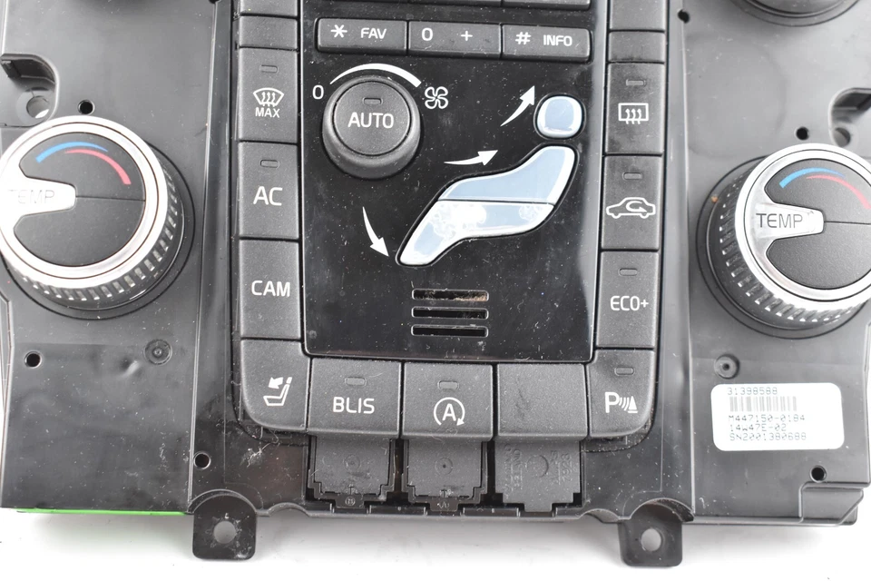 Panel de control de clima de aire acondicionado OEM 2014-2018 Volvo S60 S80 XC60 XC70 31398588 ✅ Foto 3 de 4