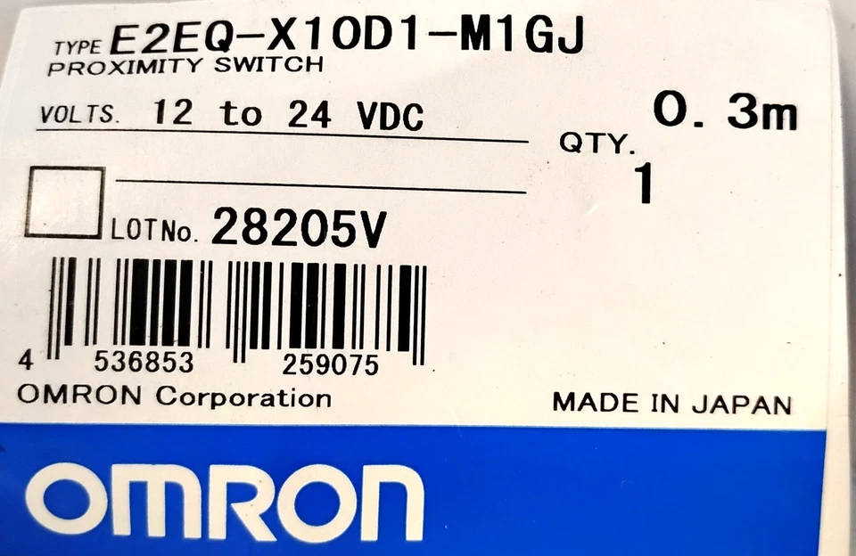 Omron E2EQ-X10D1-M1GJ 12-24 V DC 0.3 m Cable Proximity Sensor - Image 3 of 4