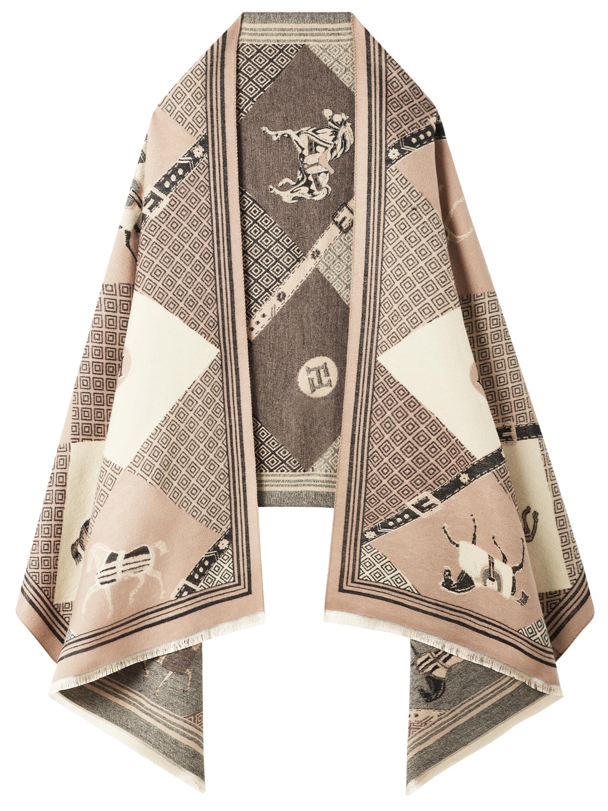 Elegant Coffee Pashmina Scarf Shawl Wrap for Women Evening Dress Gift-image