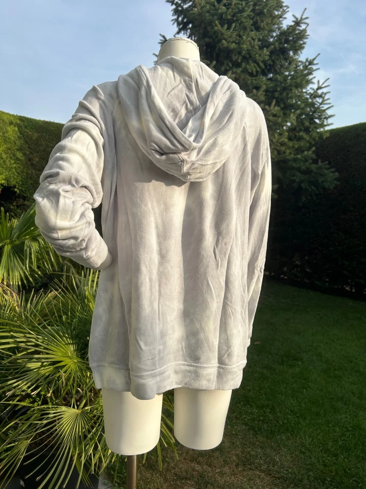 VOLCOM TRUE TO THIS Damen Kapuzen Hoodie - Freizeit - in STONE Grey/White - Gr.M - Bild 2 von 4