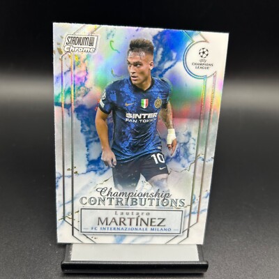 2022 Topps UEFA Stadium Club Chrome #CC-LMZ Lautaro Martinez Contributions