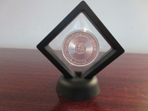 RAR Chupacabra 1 oz .999 Silbermedaille UFO ALIEN im Schweberahmen montiert - Bild 2 von 11