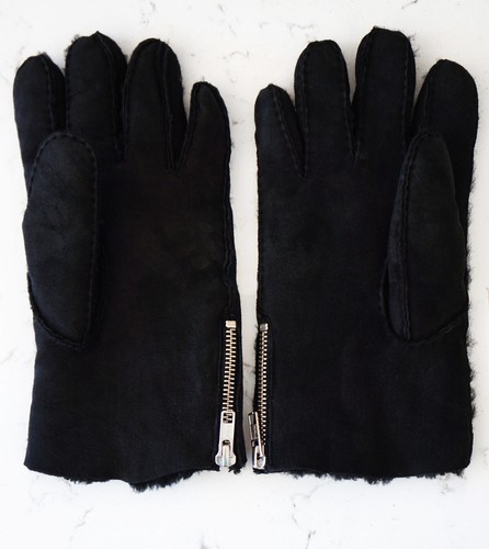 Guantes de invierno THE KOOPLES de gamuza de oveja negra talla 9 UNISEX - Imagen 4 de 4