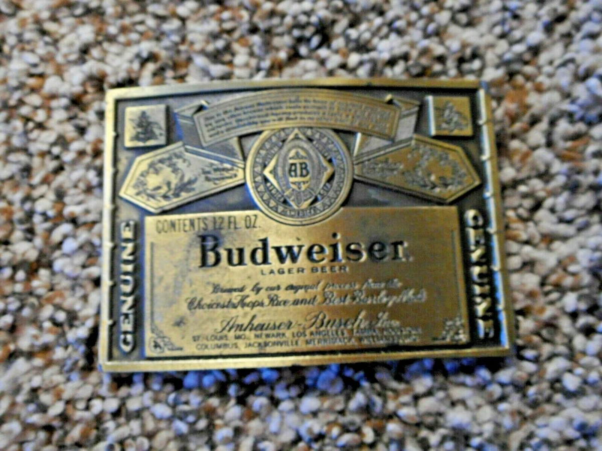 Vintage budweiser 2025 belt buckle