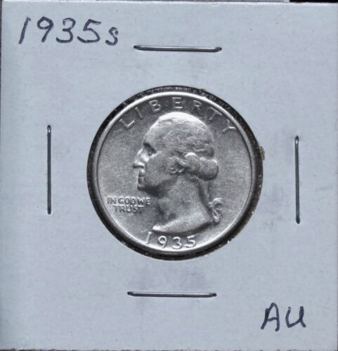 1935S XF/AU Problem Free Washington Quarter 4F27DRCS - Photo 1/4