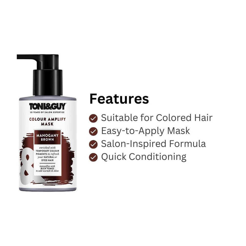 Toni&Guy Colour Amplify Hair Mask Mahogany Brown 200ML x 6 - Image 4 of 4