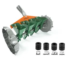 Varomorus Garden Hand Manual Seeder 4 Row Planter sowing vegetable seeds metal